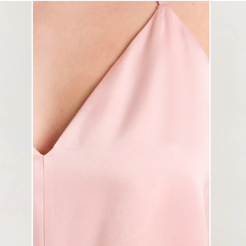 LUNYA BNWT Washable Silk Halter Cami Shorts Set in Frosted Rose Size XL